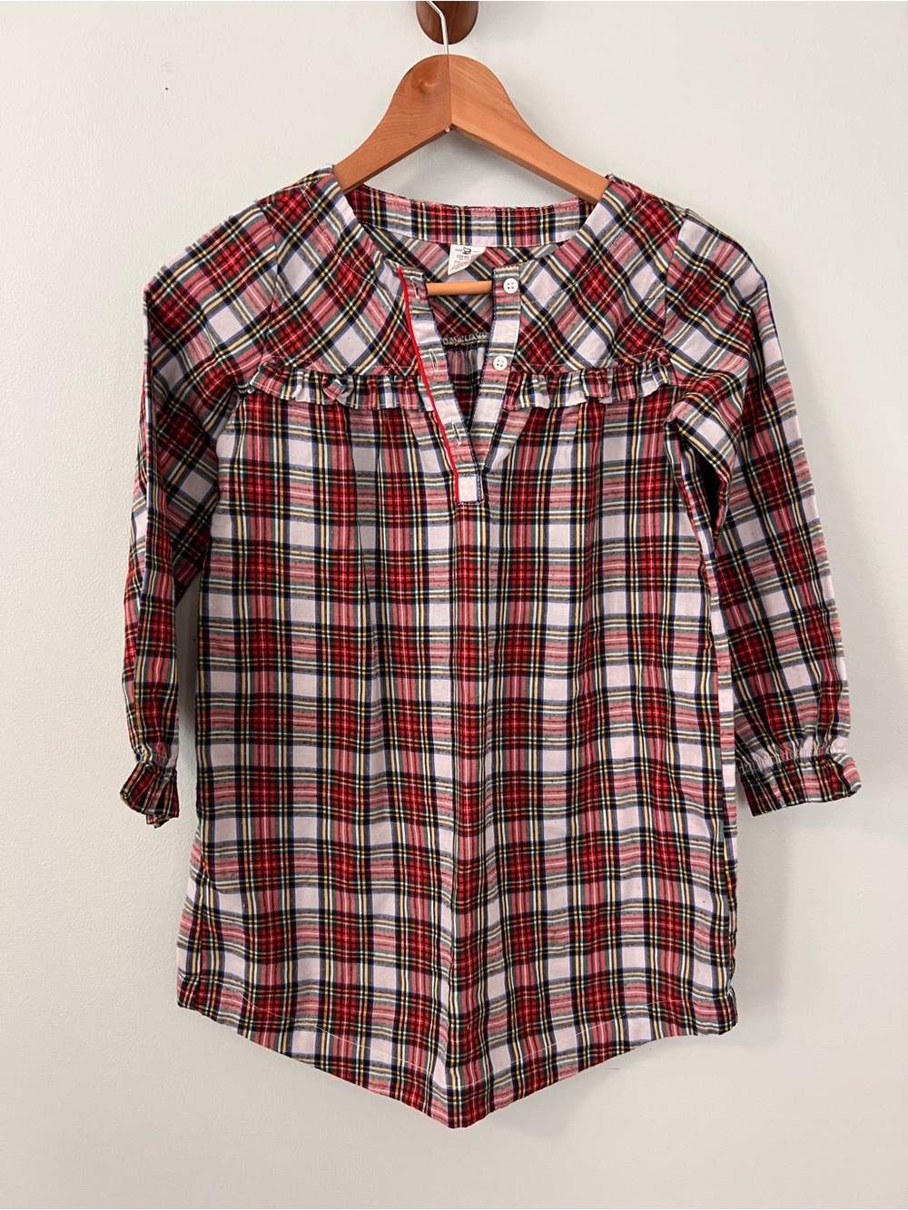 Crewcuts Christmas Plaid Nightshirt Pajamas • 8